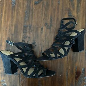 Vince Camuto suede block heels